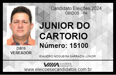 Candidato JUNIOR DO CARTORIO 2024 - ÓBIDOS - Eleições