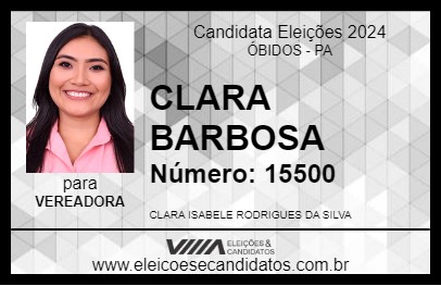 Candidato CLARA BARBOSA 2024 - ÓBIDOS - Eleições