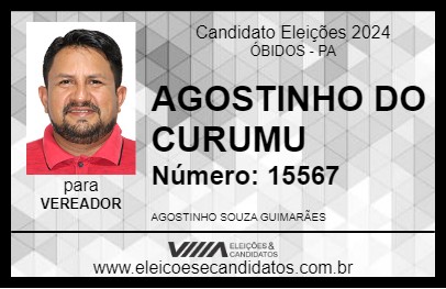 Candidato AGOSTINHO DO CURUMU 2024 - ÓBIDOS - Eleições