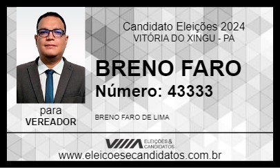 Candidato BRENO FARO 2024 - VITÓRIA DO XINGU - Eleições