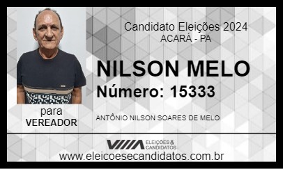 Candidato NILSON MELO  2024 - ACARÁ - Eleições