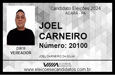 Candidato JOEL CARNEIRO 2024 - ACARÁ - Eleições