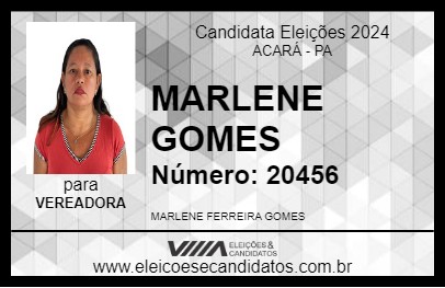 Candidato MARLENE GOMES 2024 - ACARÁ - Eleições