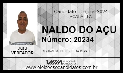 Candidato NALDO DO AÇU 2024 - ACARÁ - Eleições