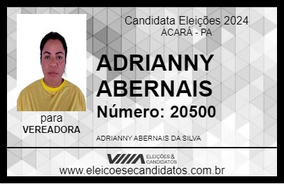 Candidato ADRIANNY ABERNAIS 2024 - ACARÁ - Eleições