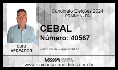 Candidato CEBAL 2024 - PRAINHA - Eleições