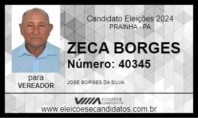 Candidato ZECA BORGES 2024 - PRAINHA - Eleições