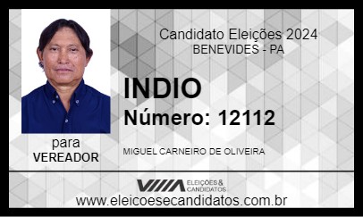 Candidato INDIO 2024 - BENEVIDES - Eleições