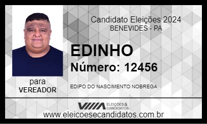 Candidato EDINHO 2024 - BENEVIDES - Eleições