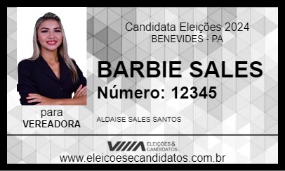 Candidato BARBIE SALES 2024 - BENEVIDES - Eleições