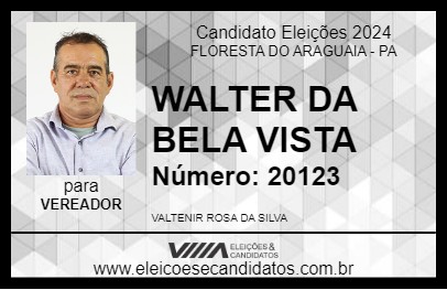 Candidato WALTER DA BELA VISTA 2024 - FLORESTA DO ARAGUAIA - Eleições