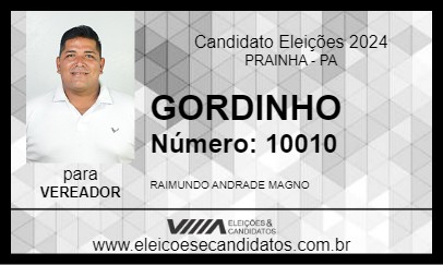 Candidato GORDINHO 2024 - PRAINHA - Eleições