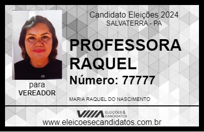 Candidato PROFESSORA RAQUEL 2024 - SALVATERRA - Eleições