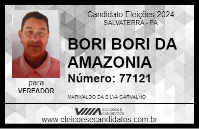 Candidato BORI BORI DA AMAZONIA 2024 - SALVATERRA - Eleições