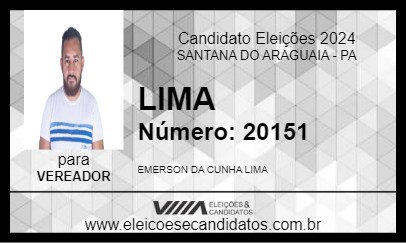 Candidato LIMA 2024 - SANTANA DO ARAGUAIA - Eleições