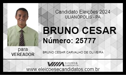 Candidato BRUNO CESAR 2024 - ULIANÓPOLIS - Eleições