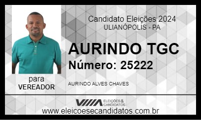 Candidato AURINDO TGC 2024 - ULIANÓPOLIS - Eleições