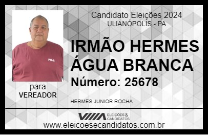 Candidato IRMÃO HERMES ÁGUA BRANCA 2024 - ULIANÓPOLIS - Eleições