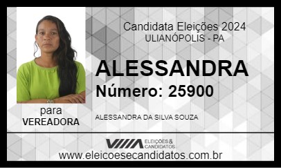 Candidato ALESSANDRA 2024 - ULIANÓPOLIS - Eleições