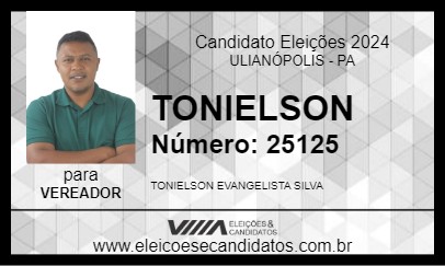 Candidato TONIELSON 2024 - ULIANÓPOLIS - Eleições