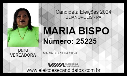 Candidato MARIA BISPO 2024 - ULIANÓPOLIS - Eleições