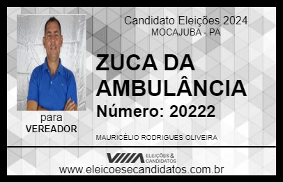 Candidato ZUCA DA AMBULÂNCIA 2024 - MOCAJUBA - Eleições