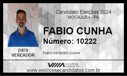 Candidato FABIO CUNHA 2024 - MOCAJUBA - Eleições