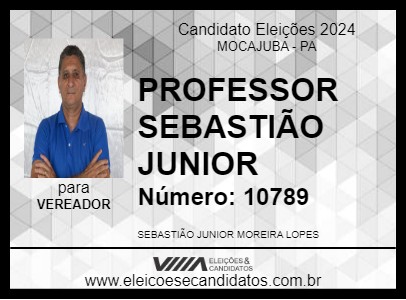 Candidato PROFESSOR SEBASTIÃO JUNIOR 2024 - MOCAJUBA - Eleições