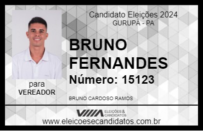 Candidato BRUNO FERNANDES 2024 - GURUPÁ - Eleições