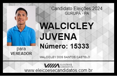 Candidato WALCICLEY JUVENA 2024 - GURUPÁ - Eleições