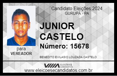 Candidato JUNIOR CASTELO 2024 - GURUPÁ - Eleições