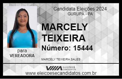 Candidato MARCELY TEIXEIRA 2024 - GURUPÁ - Eleições