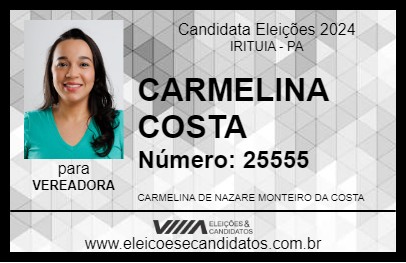 Candidato CARMELINA COSTA 2024 - IRITUIA - Eleições