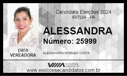 Candidato ALESSANDRA 2024 - IRITUIA - Eleições