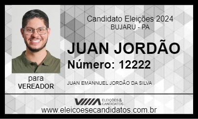 Candidato JUAN JORDÃO 2024 - BUJARU - Eleições