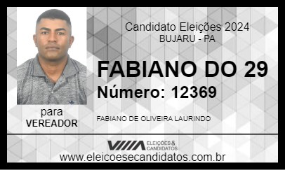 Candidato FABIANO DO 29 2024 - BUJARU - Eleições