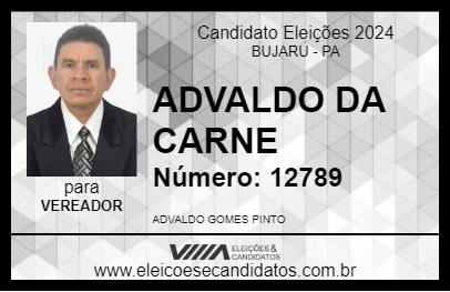 Candidato ADVALDO DA CARNE 2024 - BUJARU - Eleições