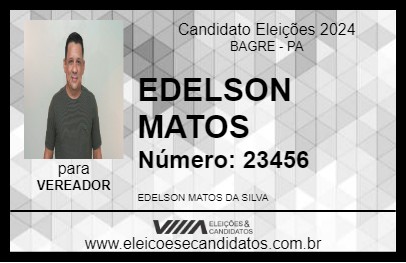 Candidato EDELSON MATOS 2024 - BAGRE - Eleições