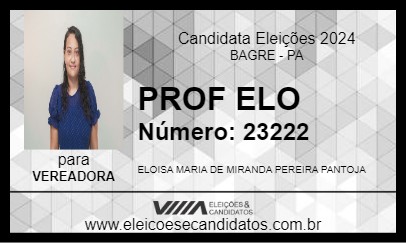 Candidato PROF ELO 2024 - BAGRE - Eleições