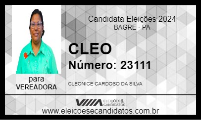 Candidato CLEO 2024 - BAGRE - Eleições