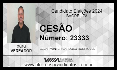 Candidato CESÃO 2024 - BAGRE - Eleições