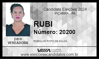 Candidato RUBI 2024 - PIÇARRA - Eleições