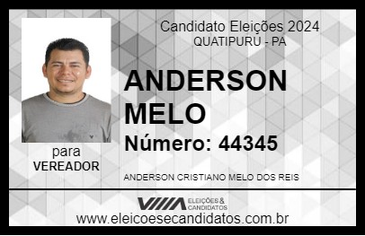 Candidato ANDERSON MELO 2024 - QUATIPURU - Eleições