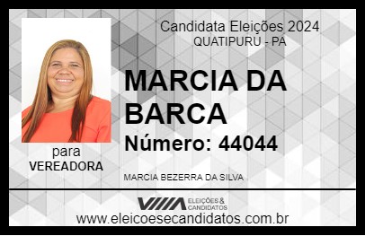 Candidato MARCIA DA BARCA 2024 - QUATIPURU - Eleições