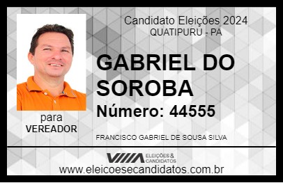 Candidato GABRIEL DO SOROBA 2024 - QUATIPURU - Eleições