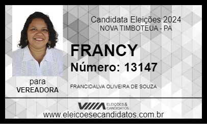 Candidato FRANCY 2024 - NOVA TIMBOTEUA - Eleições