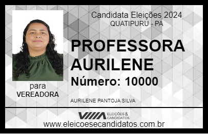 Candidato PROFESSORA AURILENE 2024 - QUATIPURU - Eleições