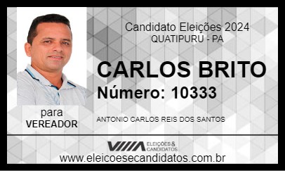 Candidato CARLOS BRITO  2024 - QUATIPURU - Eleições