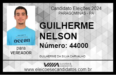 Candidato GUILHERME NELSON 2024 - PARAGOMINAS - Eleições