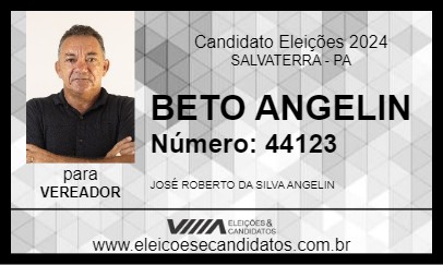 Candidato BETO ANGELIN 2024 - SALVATERRA - Eleições